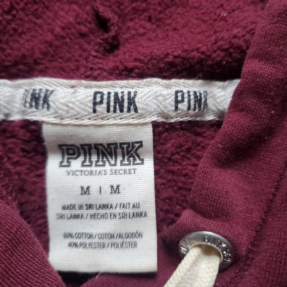 PINK Victoria's Secret Women's Red Hoodie Sweater - Picture 3 of 5